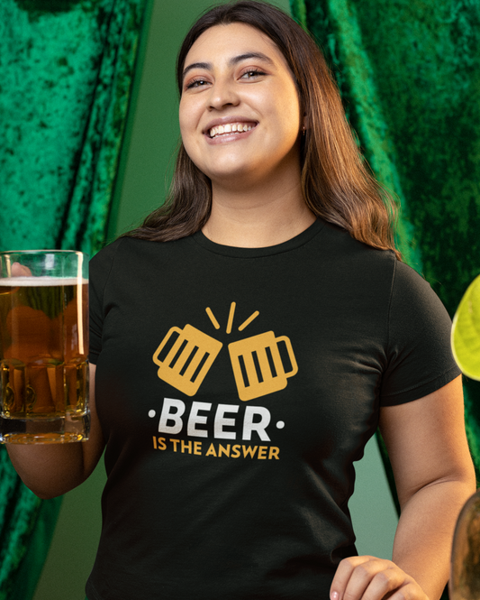 Beer Is the answer-Women's printed tshirt